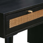 Sierra Noir Wood/Brown Rattan Desk