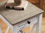 Adalane Gray/White Wood Accent Table