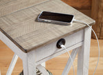 Adalane Gray/White Wood Accent Table