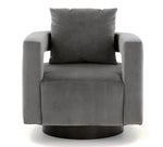 Alcoma Otter Velvet Swivel Accent Chair