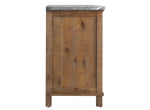 Aleeda Natural Marble/Brown Wood Dining Server