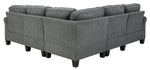 Alessio 4-Pc Charcoal Fabric Sectional Sofa