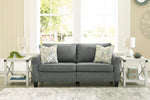 Alessio Charcoal Fabric 2-Seat Sofa