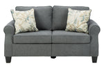 Alessio Charcoal Fabric Loveseat