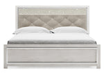 Altyra Gray/White King Panel Bed