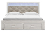 Altyra Gray/White King Storage Bed