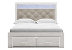 Altyra Gray/White Queen Storage Bed