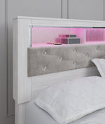 Altyra White King Bookcase Storage Bed