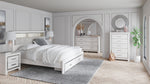 Altyra White King Bookcase Storage Bed