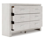 Altyra White Wood 6-Drawer Dresser