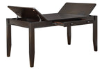 Ambenrock Almost Black Wood Storage Dining Table