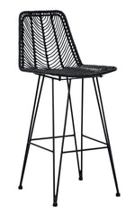 Angentree 2 Black Resin Fiber/Steel Bar Stools