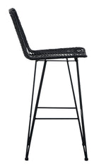 Angentree 2 Black Resin Fiber/Steel Bar Stools