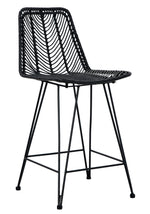 Angentree 2 Black Resin Fiber/Steel Counter Height Chairs