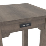 Arlenbry Gray Wood Chair Side End Table