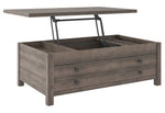 Arlenbry Gray Wood Lift-Top Coffee Table