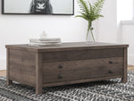 Arlenbry Gray Wood Lift-Top Coffee Table