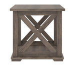 Arlenbry Gray Wood Square End Table