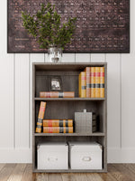 Arlenbry Gray Wood Medium Bookcase