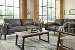 Arroyo Smoke Faux Leather Loveseat