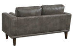 Arroyo Smoke Faux Leather Loveseat