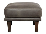 Arroyo Smoke Faux Leather Ottoman