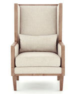 Avila Linen Fabric/Wood Accent Chair