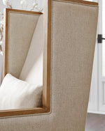 Avila Linen Fabric/Wood Accent Chair