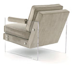 Avonley Taupe Velvet/Acrylic Accent Chair