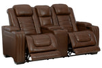 Backtrack Chocolate Power Recliner Loveseat