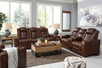 Backtrack Chocolate Power Recliner Loveseat