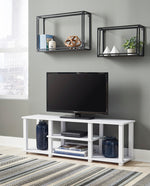 Baraga White Wood TV Stand