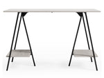 Bayflynn Whitewash Wood/Gunmetal Metal Home Office Desk