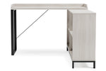 Bayflynn Whitewash Wood/Black Metal L-Desk