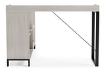 Bayflynn Whitewash Wood/Black Metal L-Desk