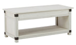 Bayflynn Whitewash Wood Lift-Top Coffee Table