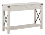 Bayflynn Whitewash Wood Console Sofa Table