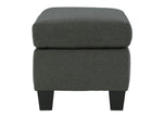 Bayonne Charcoal Fabric Ottoman