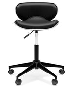 Beauenali Black Faux Leather Home Office Chair