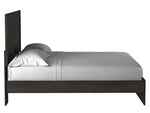 Belachime Black Wood King Panel Bed