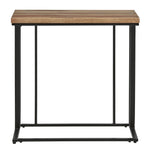 Bellwick Natural Wood/Black Metal Chairside End Table