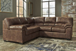 Bladen 2-Pc Coffee Faux Leather Sectional with RAF Sofa (Oversized)