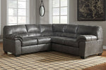 Bladen 2-Pc Slate Faux Leather Sectional with RAF Sofa (Oversized)