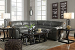 Bladen 2-Pc Slate Faux Leather Sectional with RAF Sofa (Oversized)