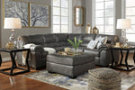 Bladen 2-Pc Slate Faux Leather Sectional with LAF Sofa (Oversized)