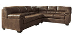 Bladen 3-Pc Coffee Faux Leather Sectional with RAF Sofa (Oversized)