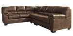 Bladen 3-Pc Coffee Faux Leather Sectional with LAF Sofa (Oversized)