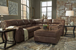 Bladen 3-Pc Coffee Faux Leather Sectional with RAF Sofa (Oversized)