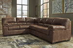 Bladen 3-Pc Coffee Faux Leather Sectional with LAF Sofa (Oversized)