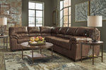 Bladen 3-Pc Coffee Faux Leather Sectional with LAF Sofa (Oversized)